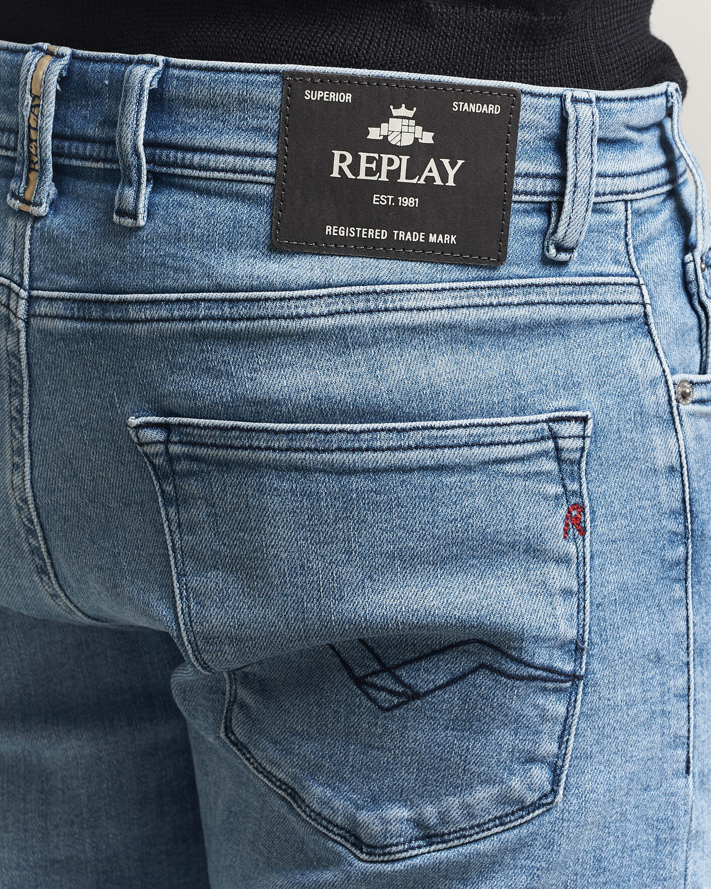 Herre | Shorts | Replay | RBJ981 Stretch Denim Shorts Light Blue