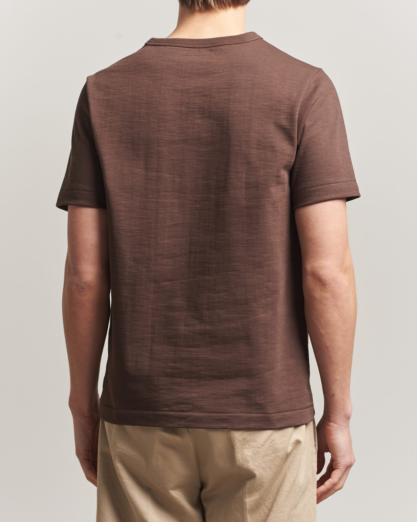 Herre | T-Shirts | Merz b. Schwanen | Relaxed Fit Loopwheeled Heavy T-Shirt Chocolate