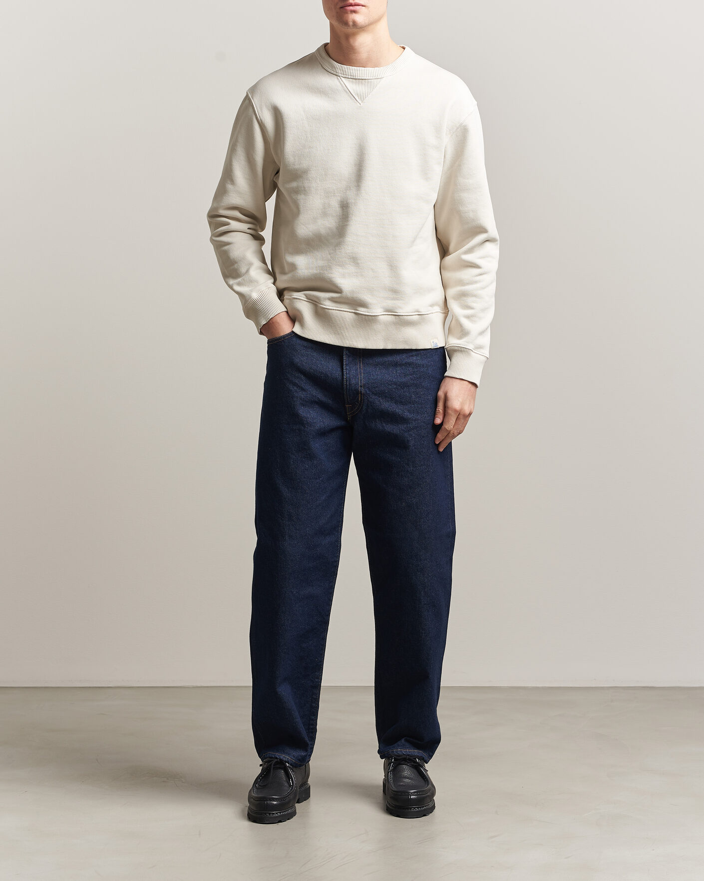 Herre | Trøjer | Merz b. Schwanen | Classic Fit Authentic Fleece Sweatshirt Nature