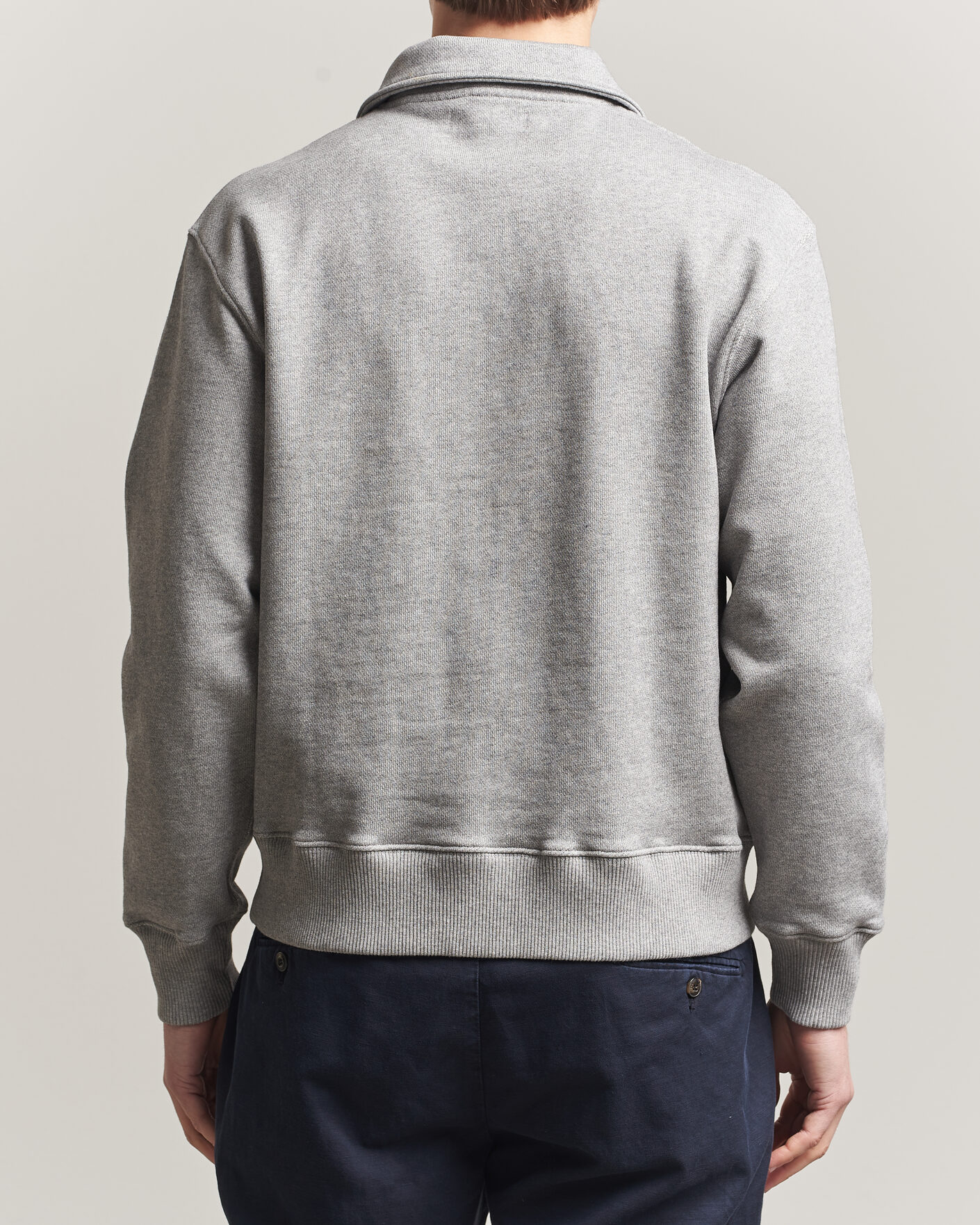Herre | Trøjer | Merz b. Schwanen | Classic Fit Authentic Fleece Half Zip Grey Melange