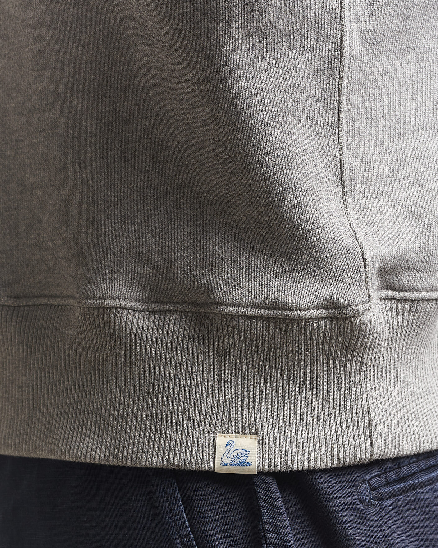Herre | Trøjer | Merz b. Schwanen | Classic Fit Authentic Fleece Half Zip Grey Melange