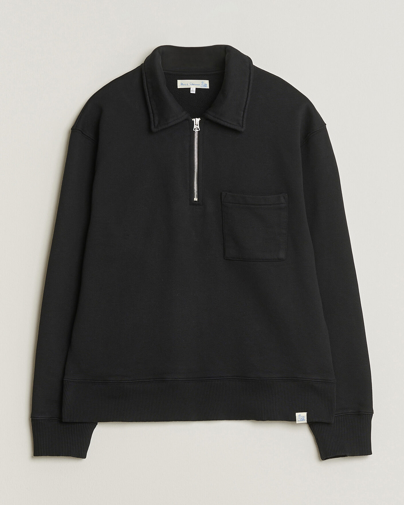 Herre | Trøjer | Merz b. Schwanen | Classic Fit Authentic Fleece Half Zip Black