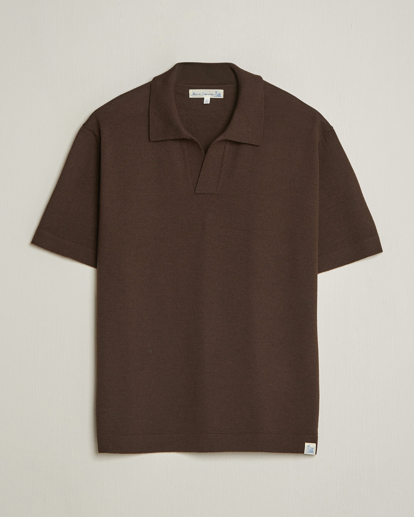 Herre | Polotrøjer | Merz b. Schwanen | Relaxed Fit Merino Knitted Polo Coffee