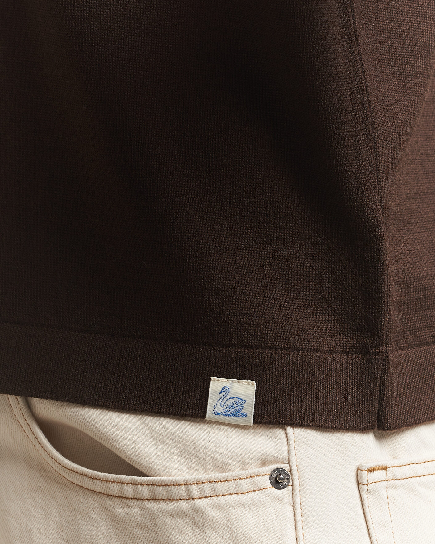 Herre | Polotrøjer | Merz b. Schwanen | Relaxed Fit Merino Knitted Polo Coffee