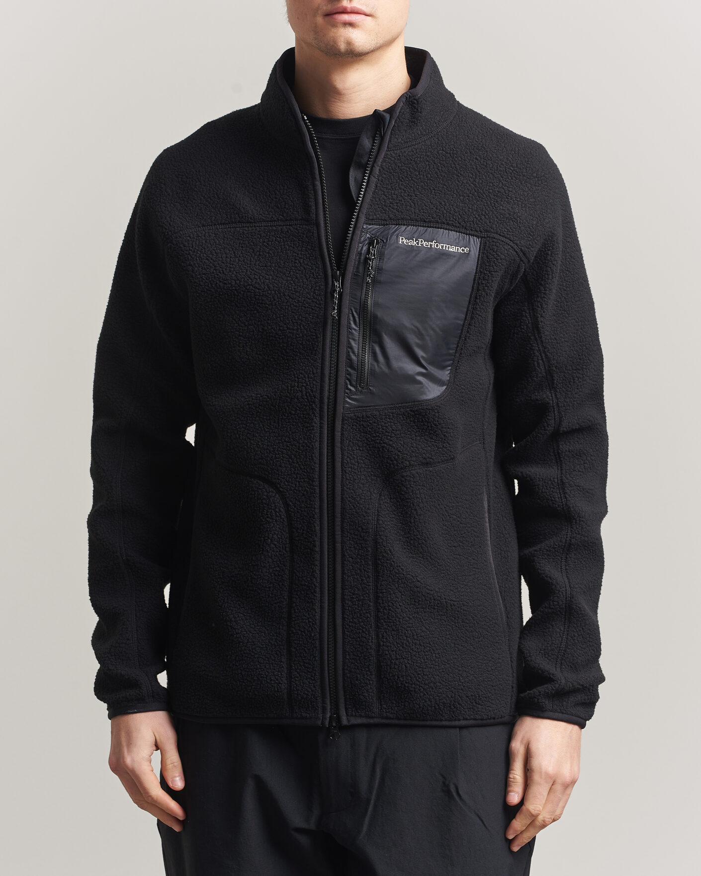 Herre | Trøjer | Peak Performance | Nature Rush Pile Full Zip Black