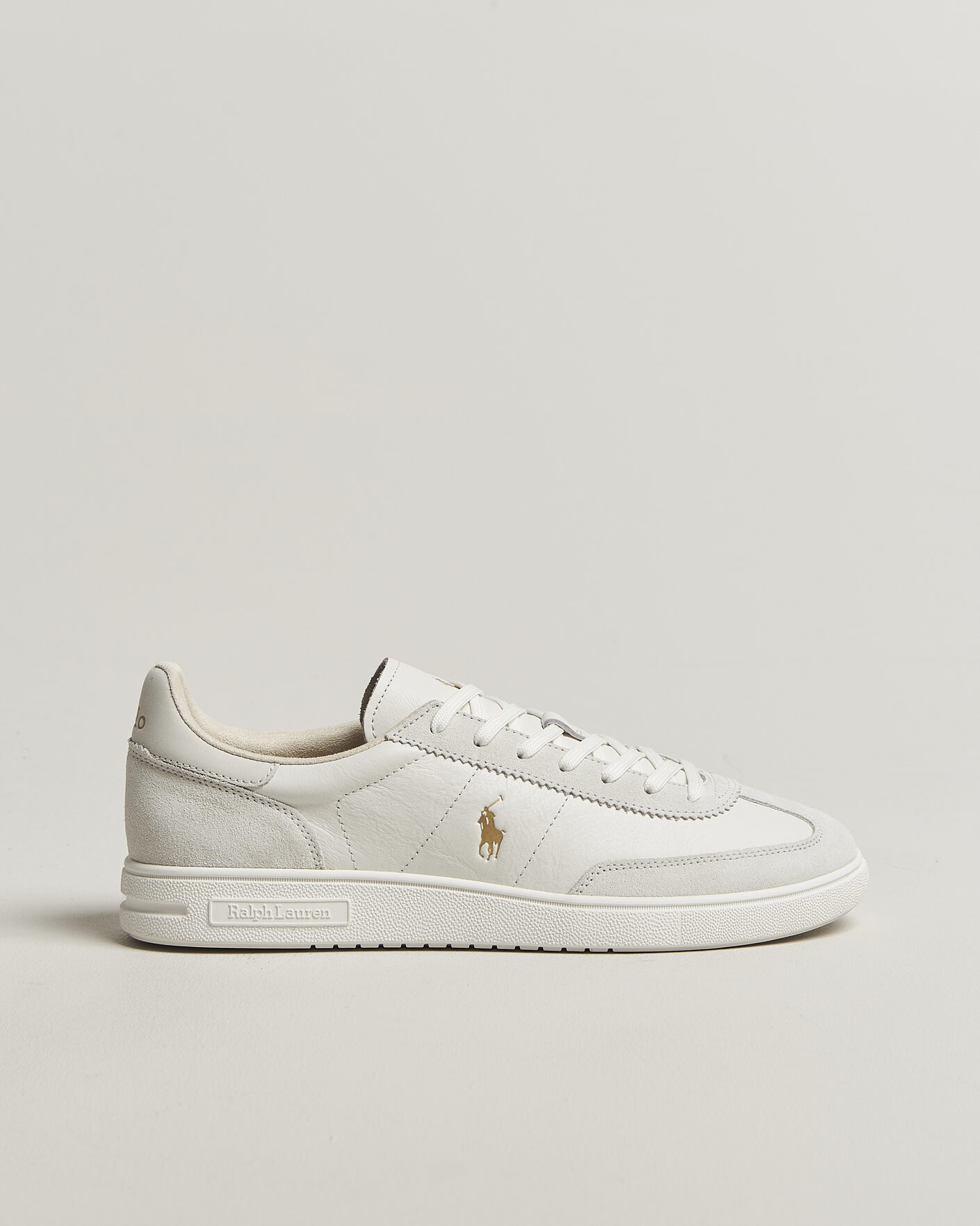 Herre | Sneakers | Polo Ralph Lauren | Bedford Leather/Suede Sneakers Bianco