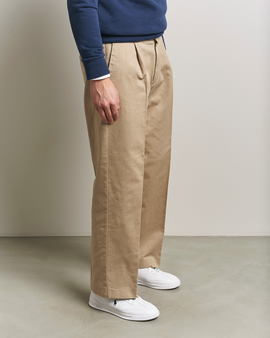 Herre | Sneakers | Polo Ralph Lauren | Aera Grained Leather Sneakers White/Navy