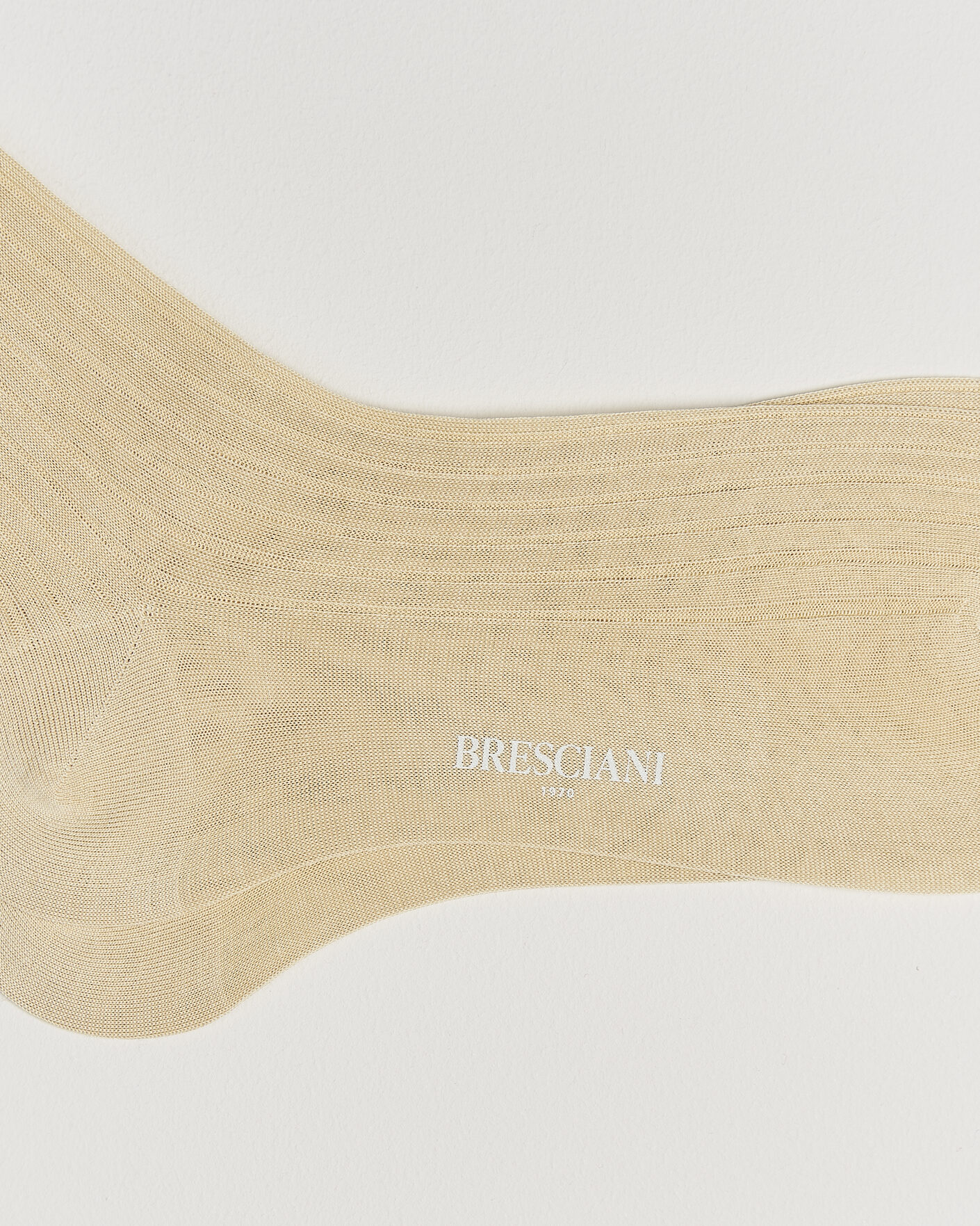 Herre | Undertøj | Bresciani | Cotton Ribbed Short Socks Beige