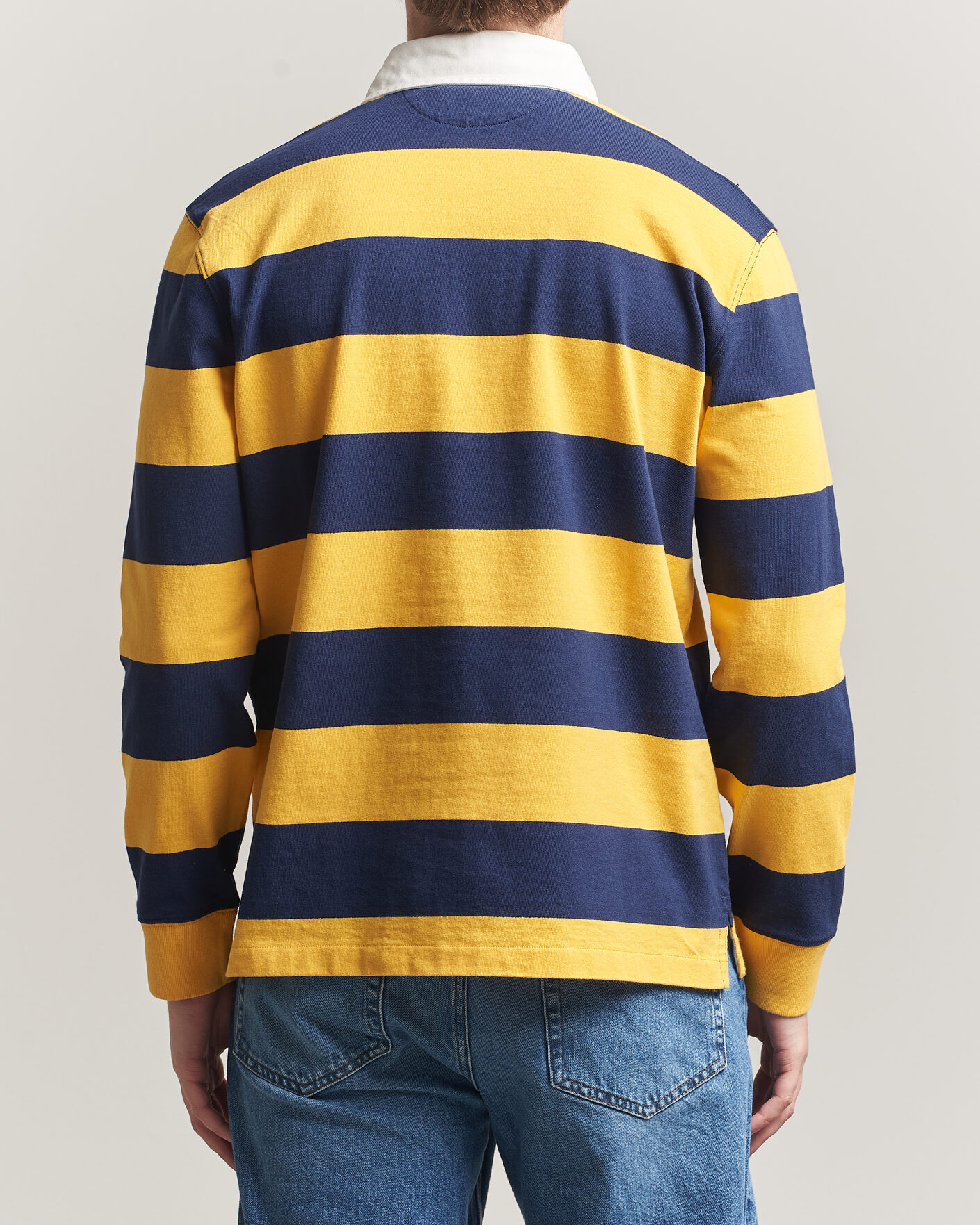 Herre | Trøjer | Polo Ralph Lauren | Jersey Striped Rugger Newport Navy/Gold
