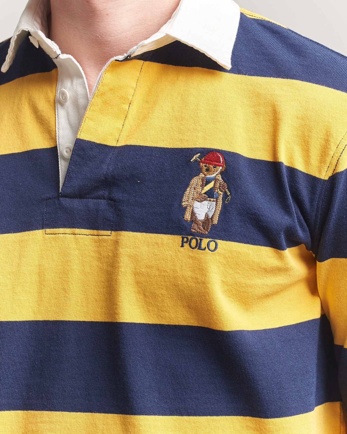 Herre | Trøjer | Polo Ralph Lauren | Jersey Striped Rugger Newport Navy/Gold