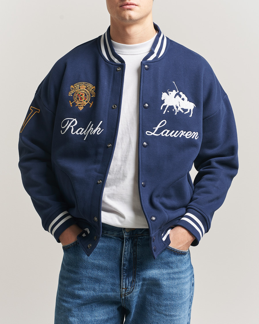 Herre | Trøjer | Polo Ralph Lauren | Magic Fleece Bomber Jacket Newport Navy