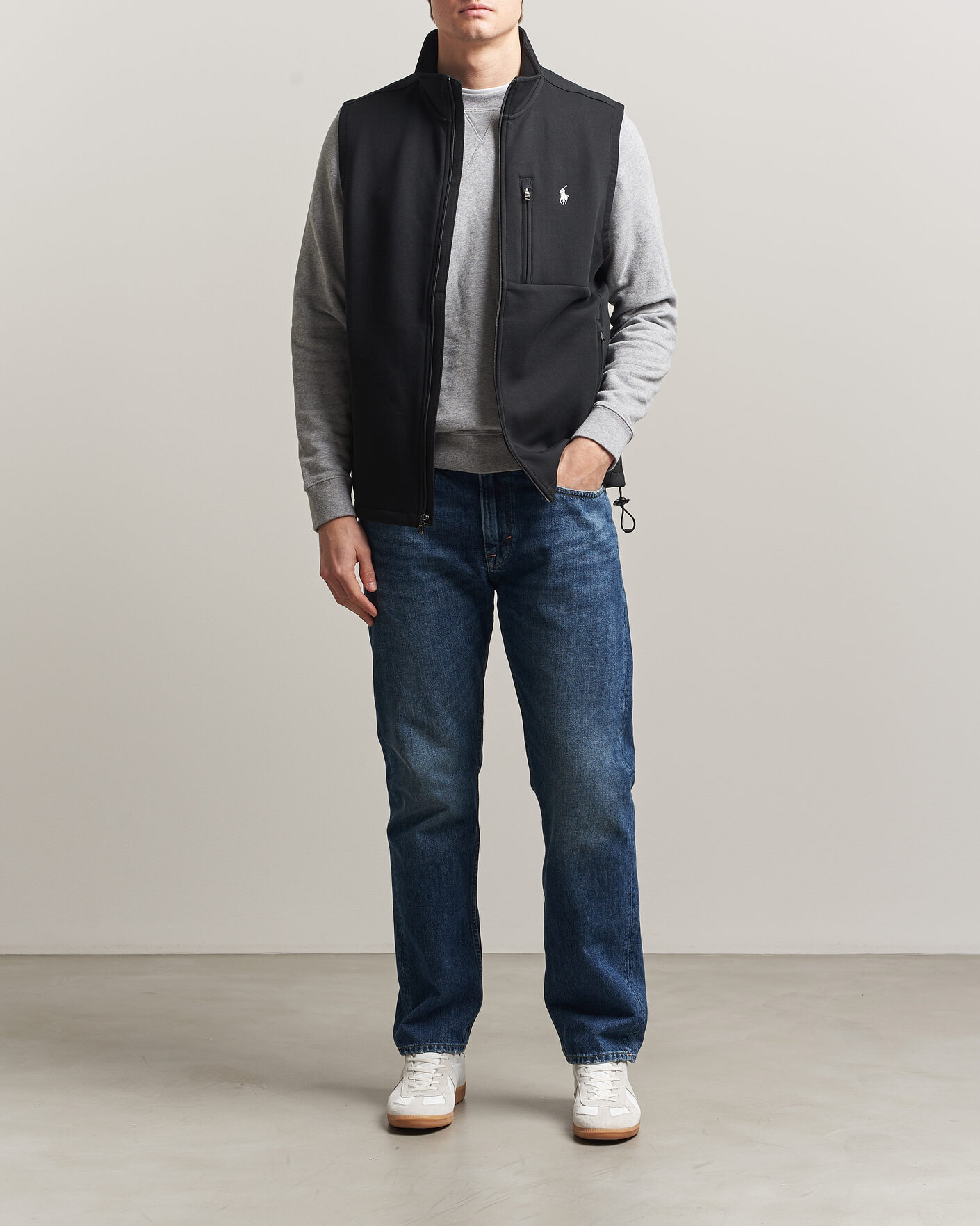 Herre | Trøjer | Polo Ralph Lauren | Double Knitted Vest Polo Black