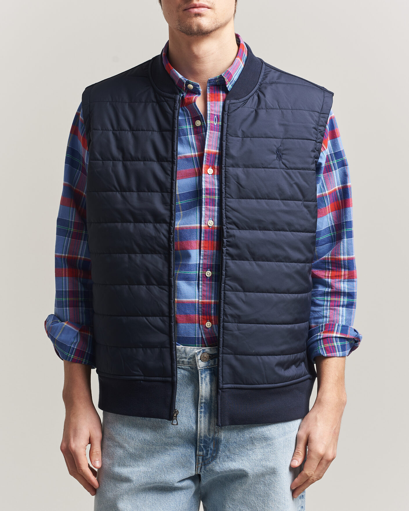 Herre | Veste | Polo Ralph Lauren | Double Knitted Jaquard Vest Aviator Navy