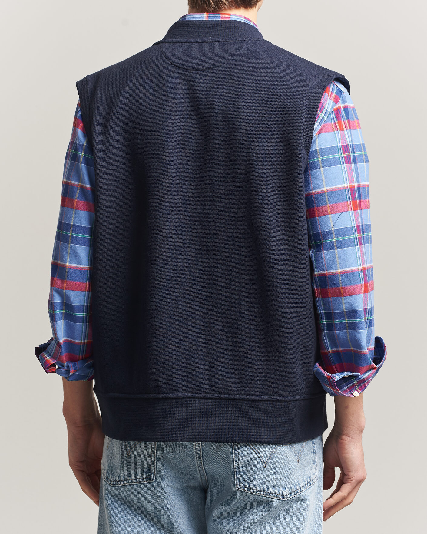 Herre | Trøjer | Polo Ralph Lauren | Double Knitted Jaquard Vest Aviator Navy