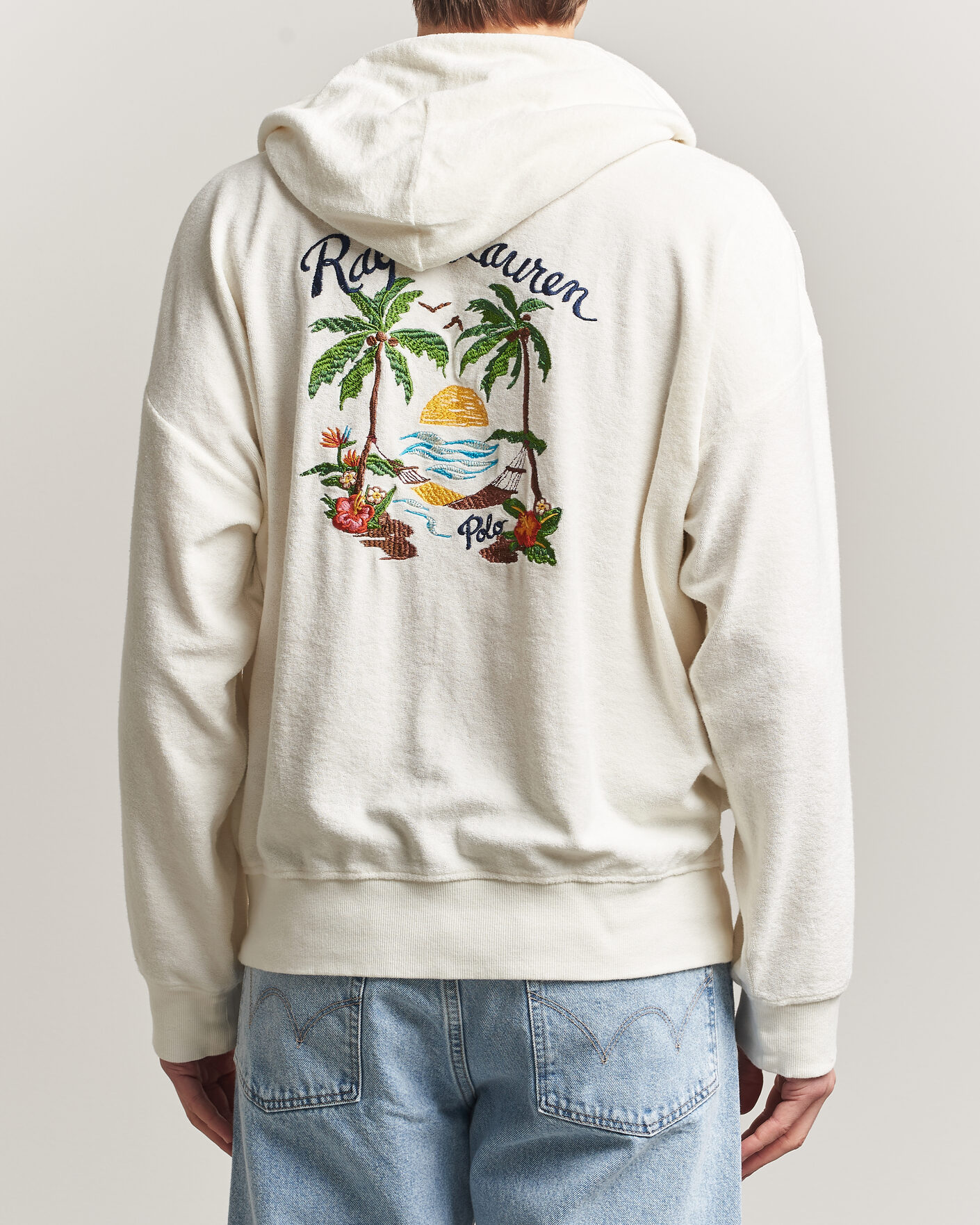 Herre | Trøjer | Polo Ralph Lauren | Cotton Terry Printed Full-Zip Hoodie Nevis