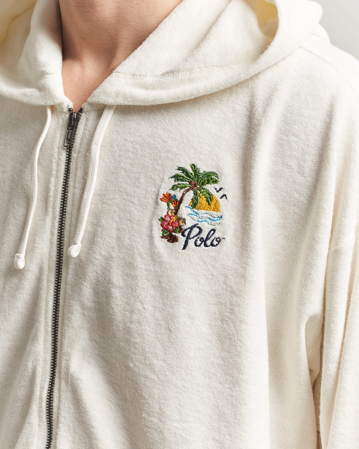 Herre | Trøjer | Polo Ralph Lauren | Cotton Terry Printed Full-Zip Hoodie Nevis