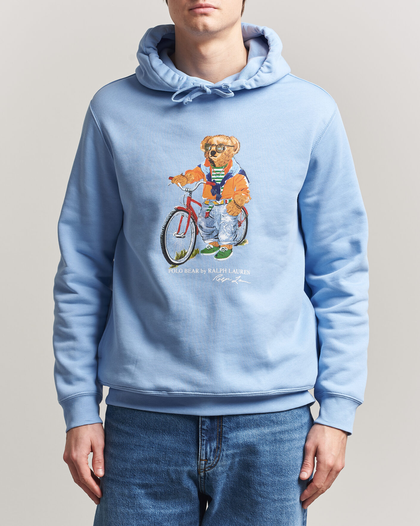 Herre | Trøjer | Polo Ralph Lauren | Fleece Bear Hoodie Austin Blue