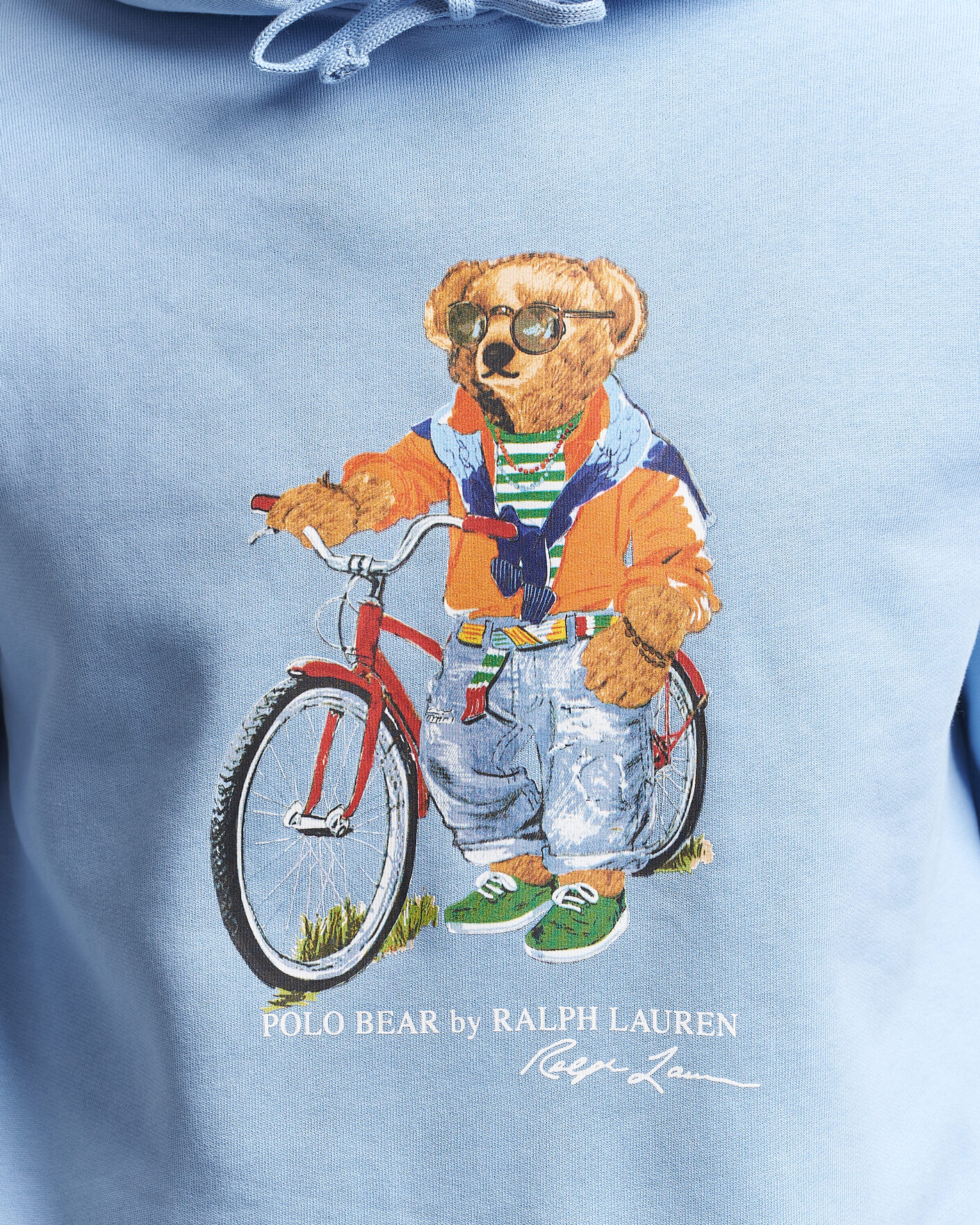 Herre | Trøjer | Polo Ralph Lauren | Fleece Bear Hoodie Austin Blue
