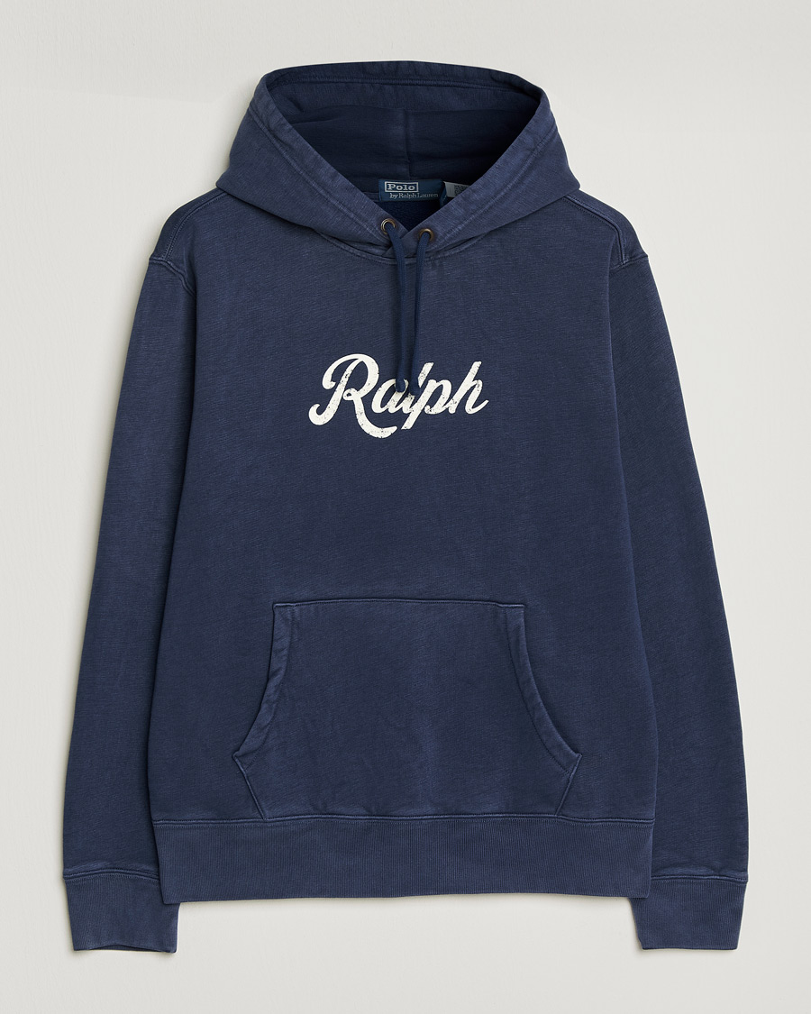 Herre | Trøjer | Polo Ralph Lauren | Vintage Fleece Logo Hoodie Dark Cobalt