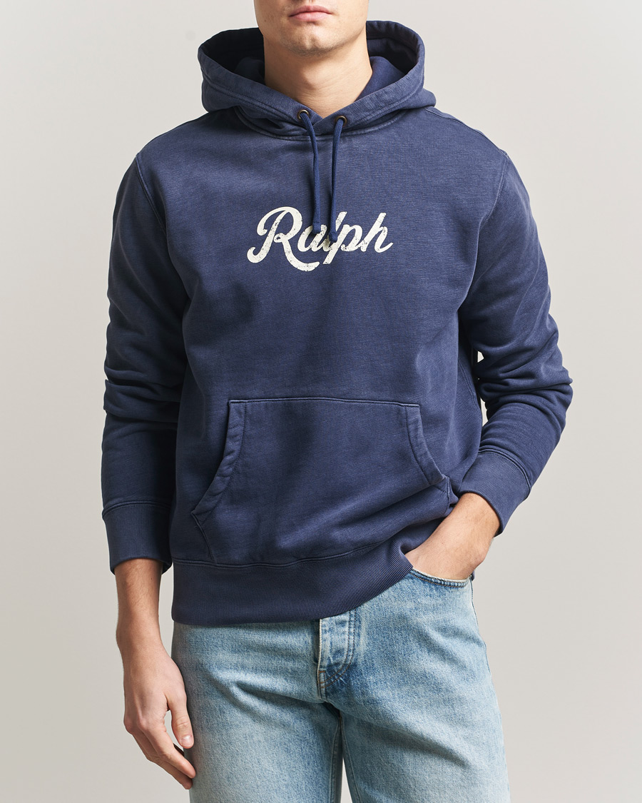 Herre | Trøjer | Polo Ralph Lauren | Vintage Fleece Logo Hoodie Dark Cobalt