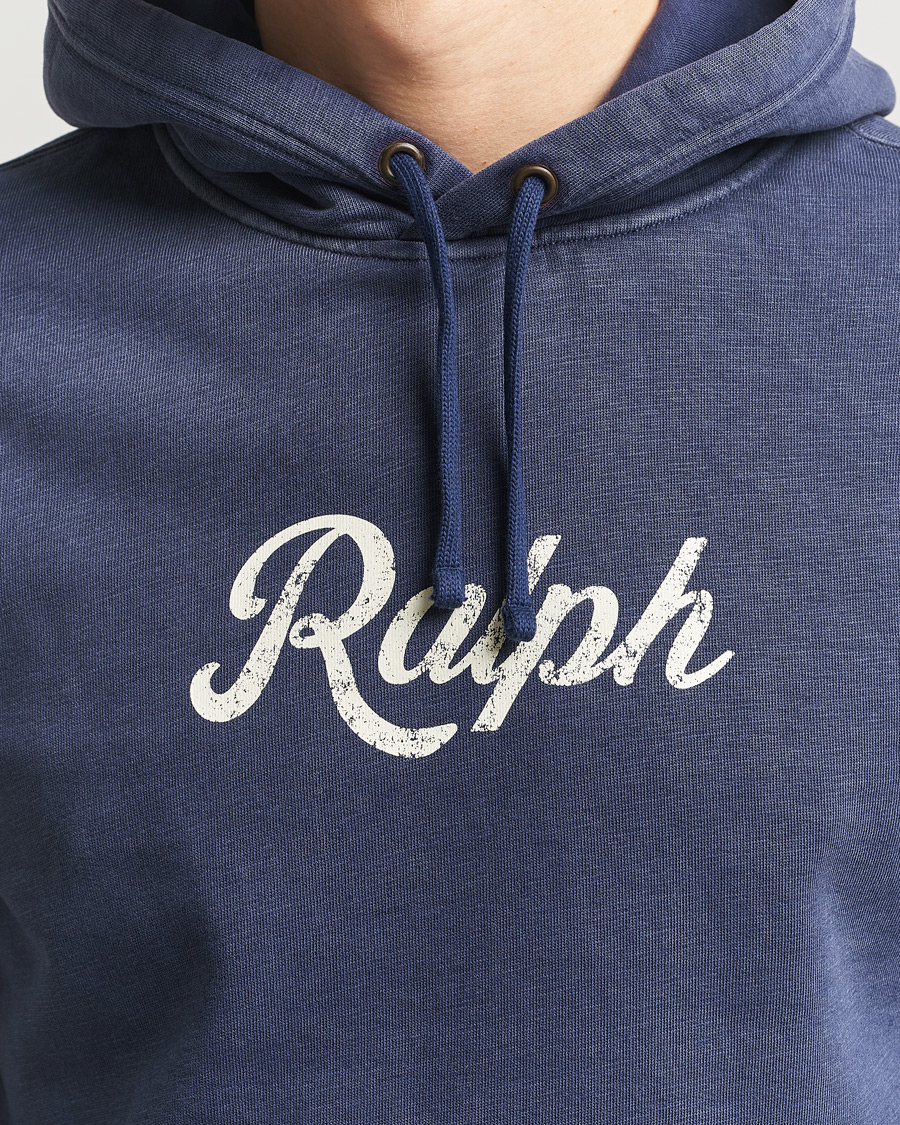 Herre | Trøjer | Polo Ralph Lauren | Vintage Fleece Logo Hoodie Dark Cobalt