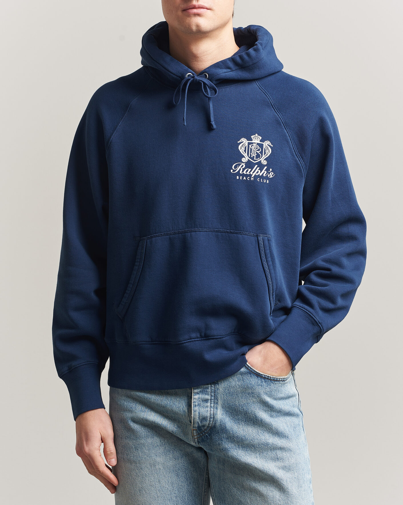Herre | Trøjer | Polo Ralph Lauren | Fleece Hoodie Dark Cobalt