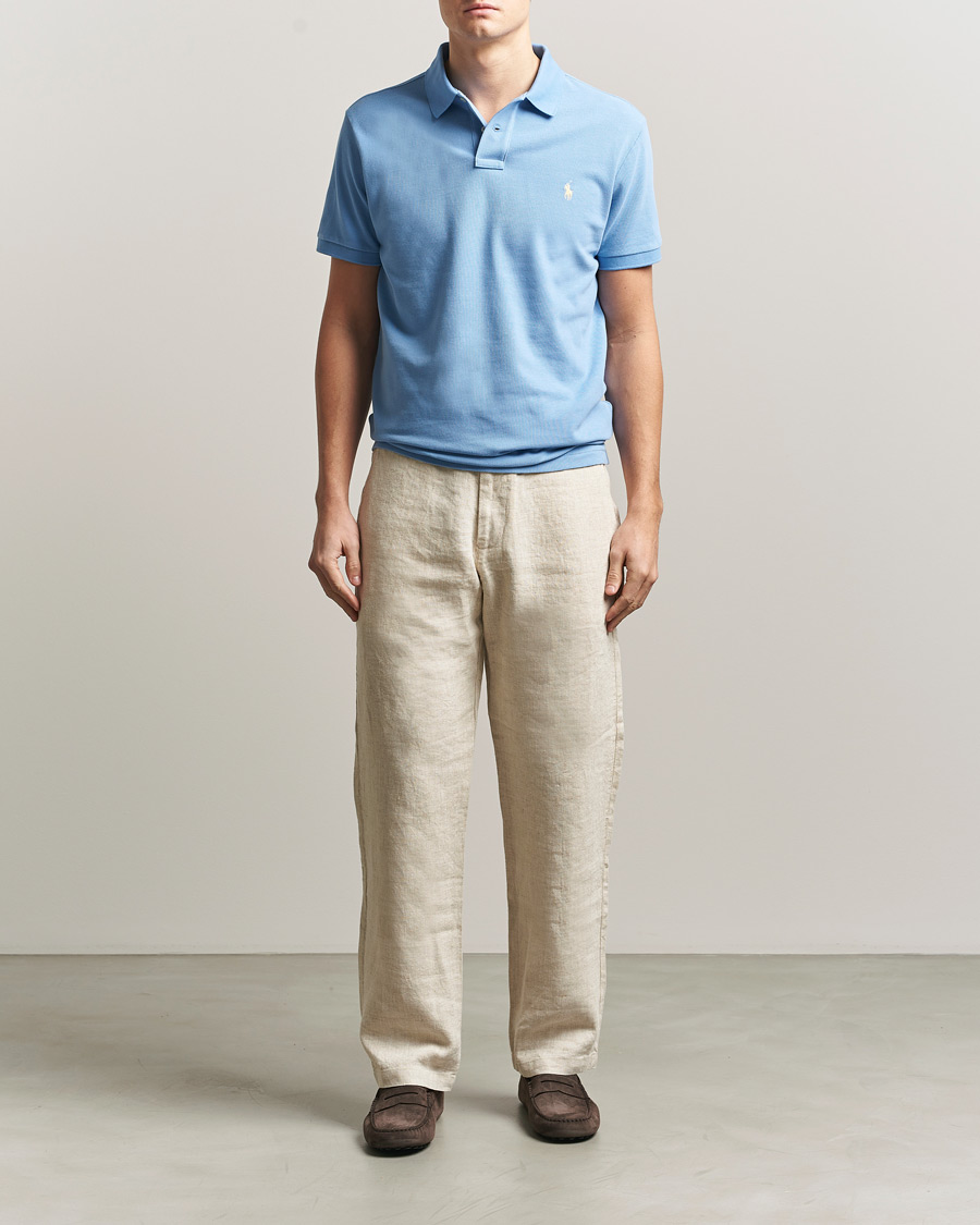 Herre | Polotrøjer | Polo Ralph Lauren | Custom Slim Fit Polo Bristol Blue