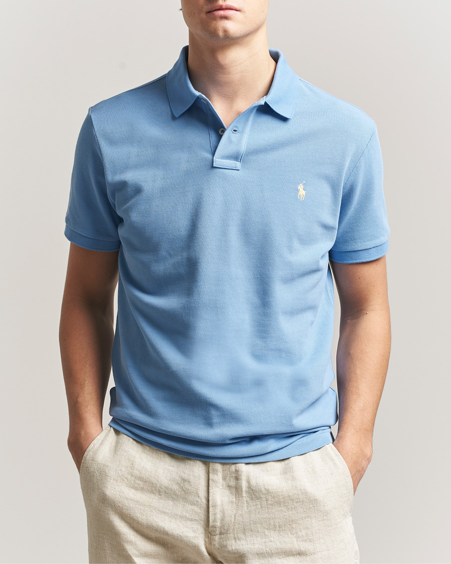 Herre | Polotrøjer | Polo Ralph Lauren | Custom Slim Fit Polo Bristol Blue