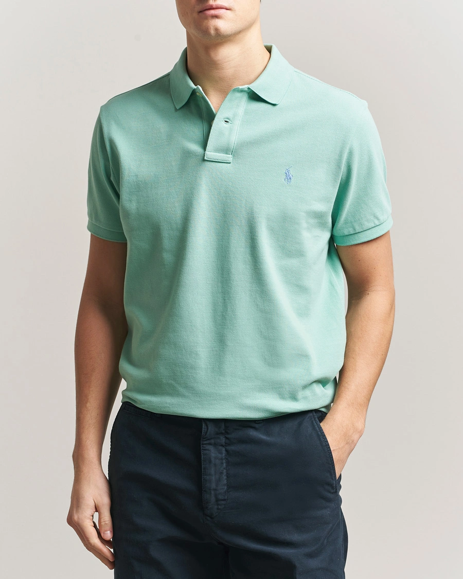 Herre | Polotrøjer | Polo Ralph Lauren | Custom Slim Fit Polo Celadon