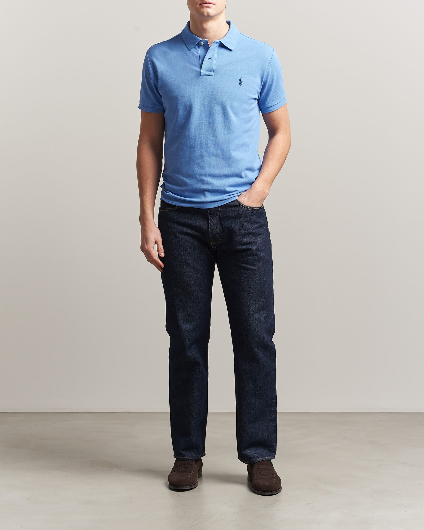 Herre | Polotrøjer | Polo Ralph Lauren | Slim Fit Polo Harbour Island Blue