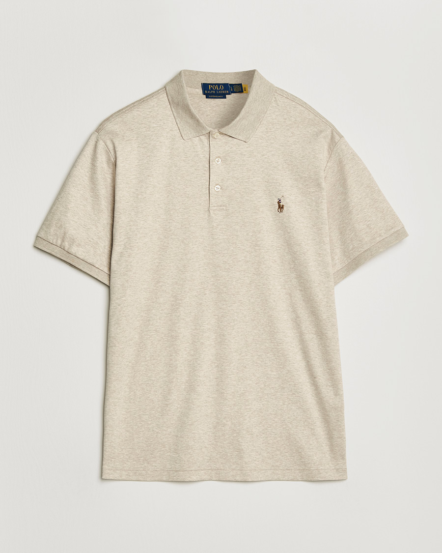 Herre | Polotrøjer | Polo Ralph Lauren | Luxury Pima Cotton Polo Expedition Dune Heather