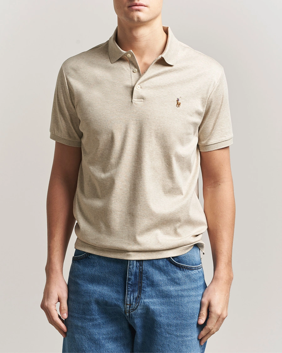 Herre | Polotrøjer | Polo Ralph Lauren | Luxury Pima Cotton Polo Expedition Dune Heather