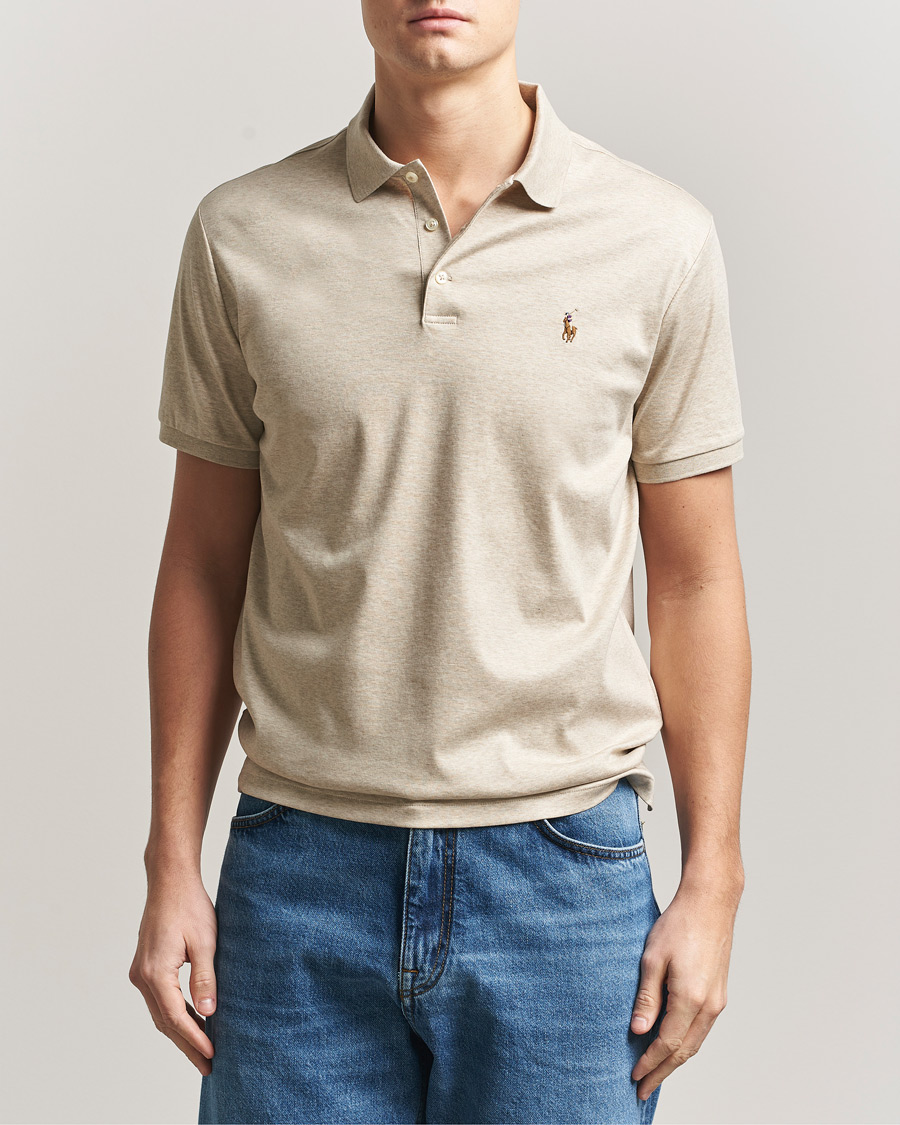 Herre | Polotrøjer | Polo Ralph Lauren | Luxury Pima Cotton Polo Expedition Dune Heather