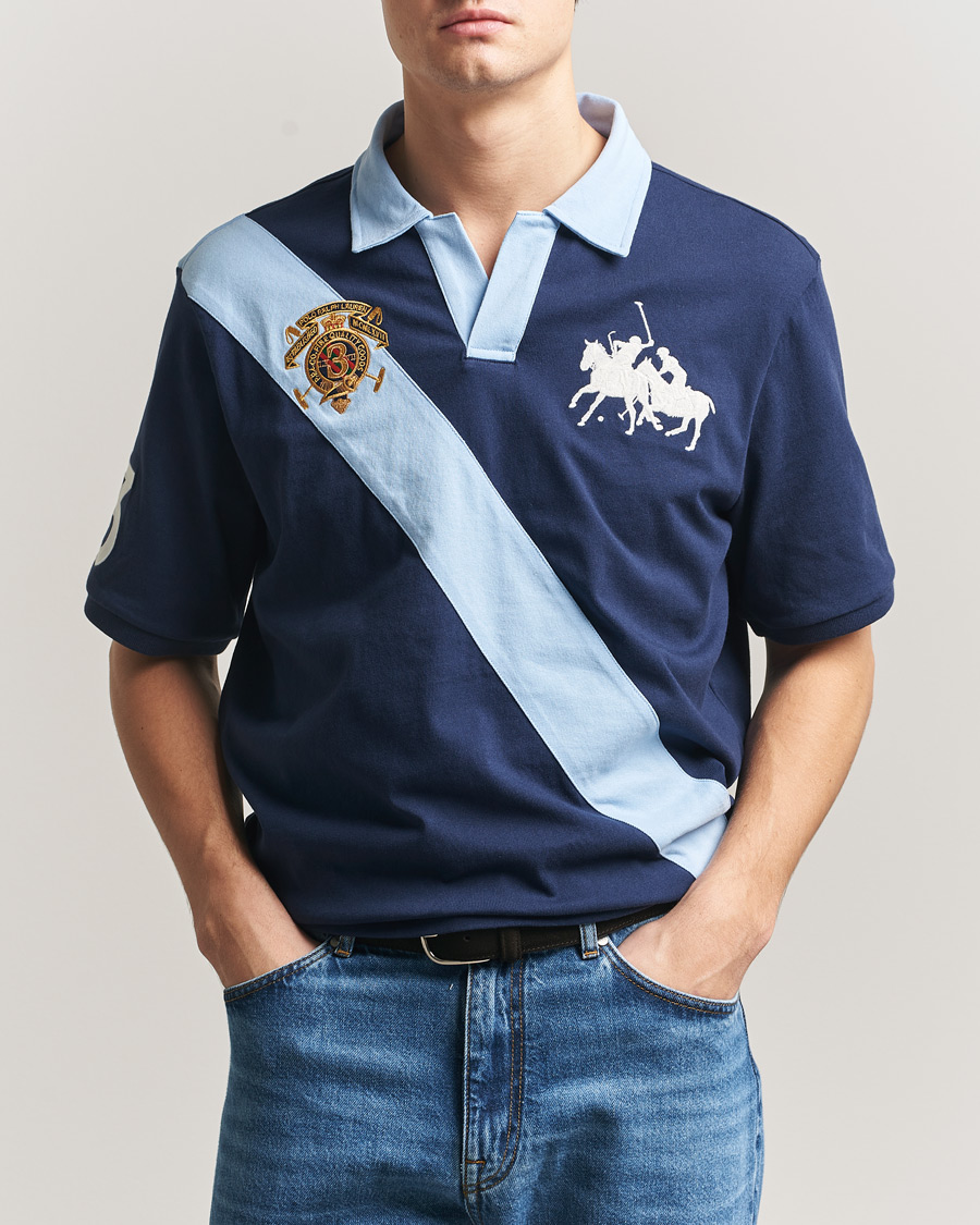 Herre | Polotrøjer | Polo Ralph Lauren | Diagonal Striped Polo Newport Navy