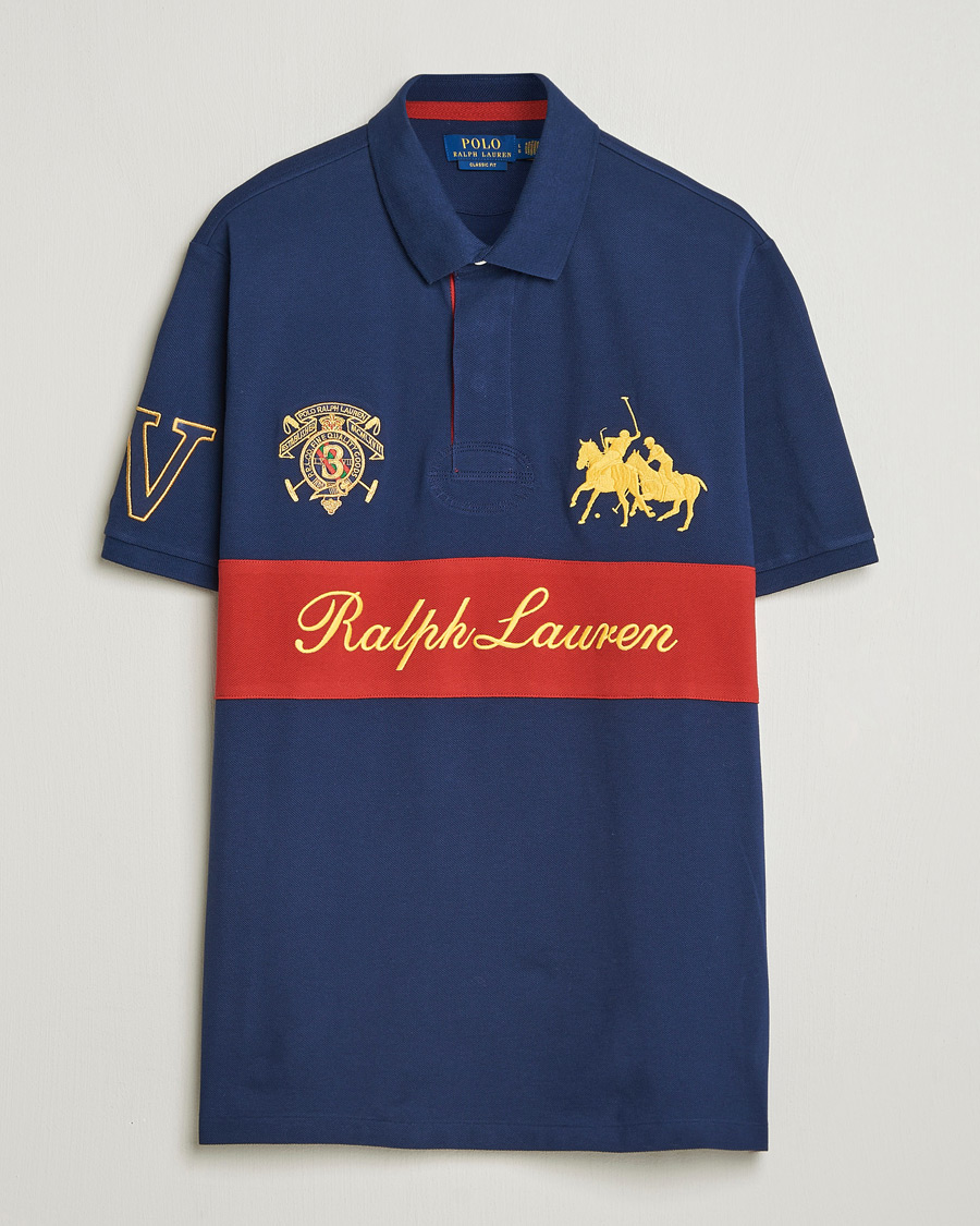 Herre | Polotrøjer | Polo Ralph Lauren | Block Striped Polo Newport Navy