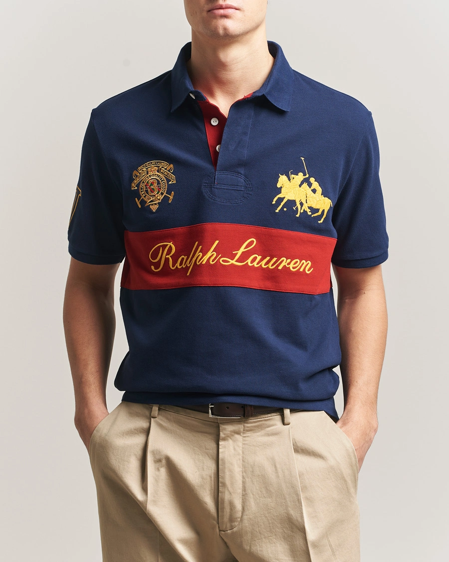 Herre | Polotrøjer | Polo Ralph Lauren | Block Striped Polo Newport Navy