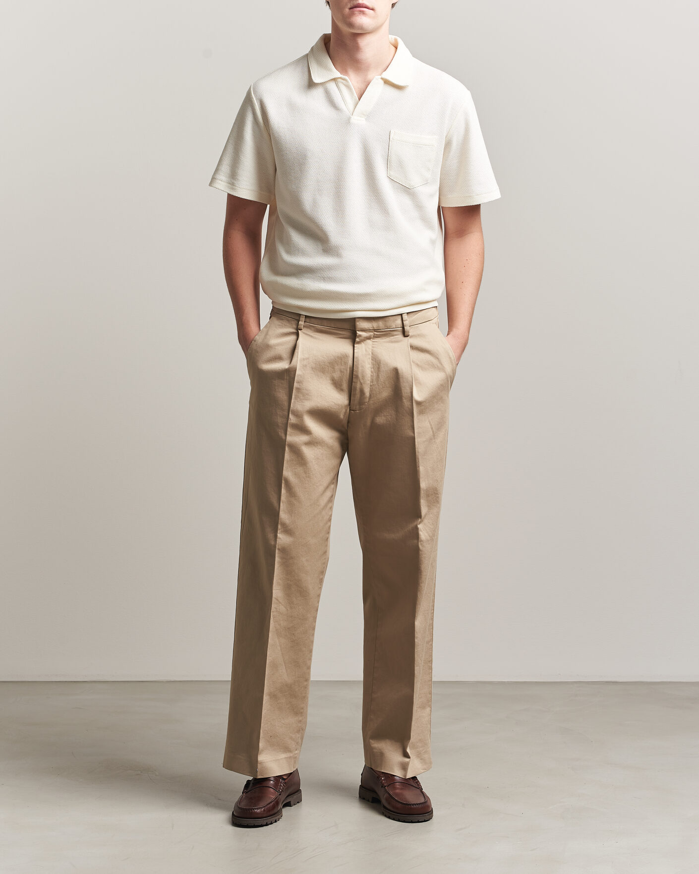 Herre | Polotrøjer | Polo Ralph Lauren | Knitted Polo Pale Cream