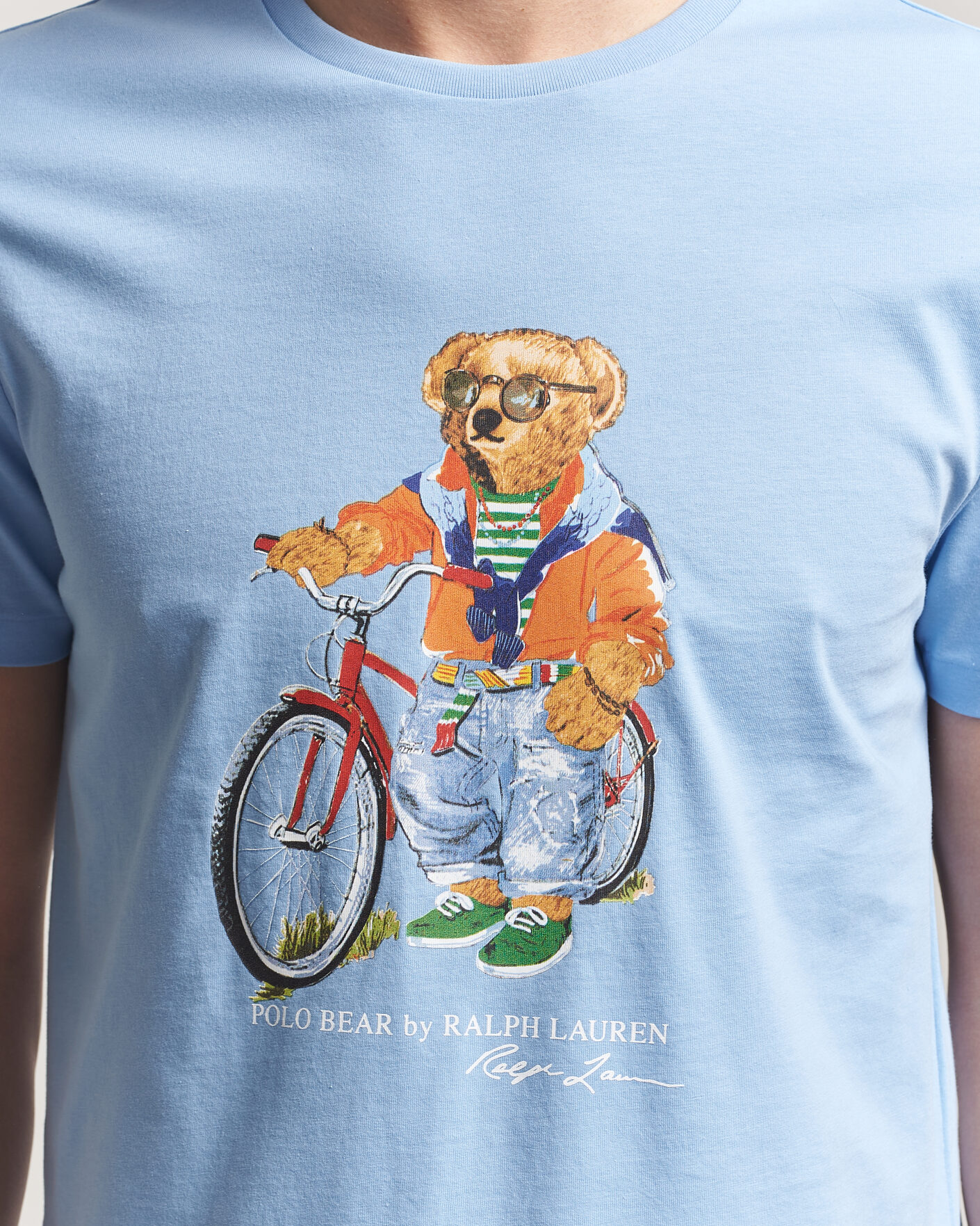 Herre | T-Shirts | Polo Ralph Lauren | Jersey Bear T-Shirt Austin Blue