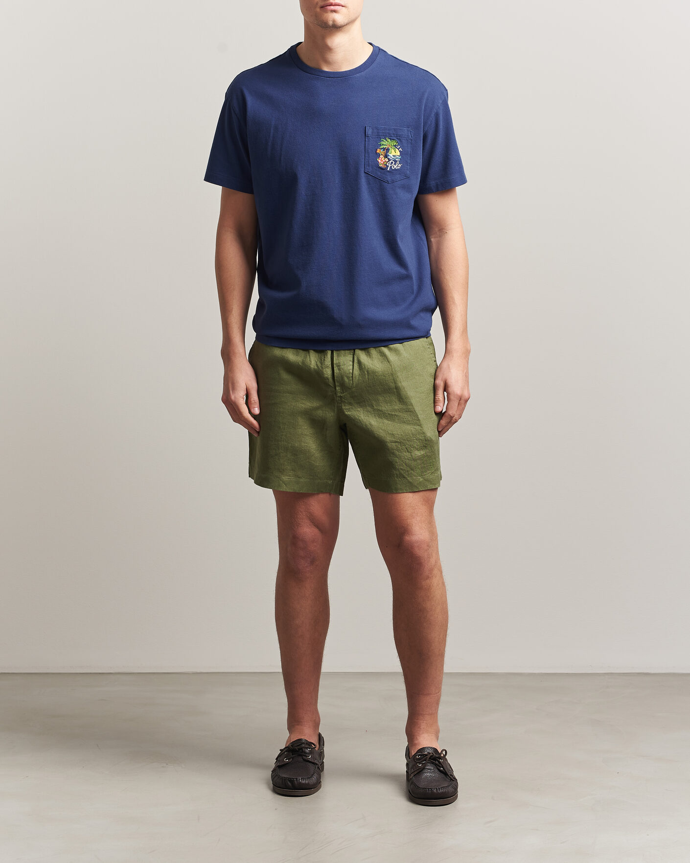 Herre | T-Shirts | Polo Ralph Lauren | Jersey Printed T-Shirt Dark Cobalt