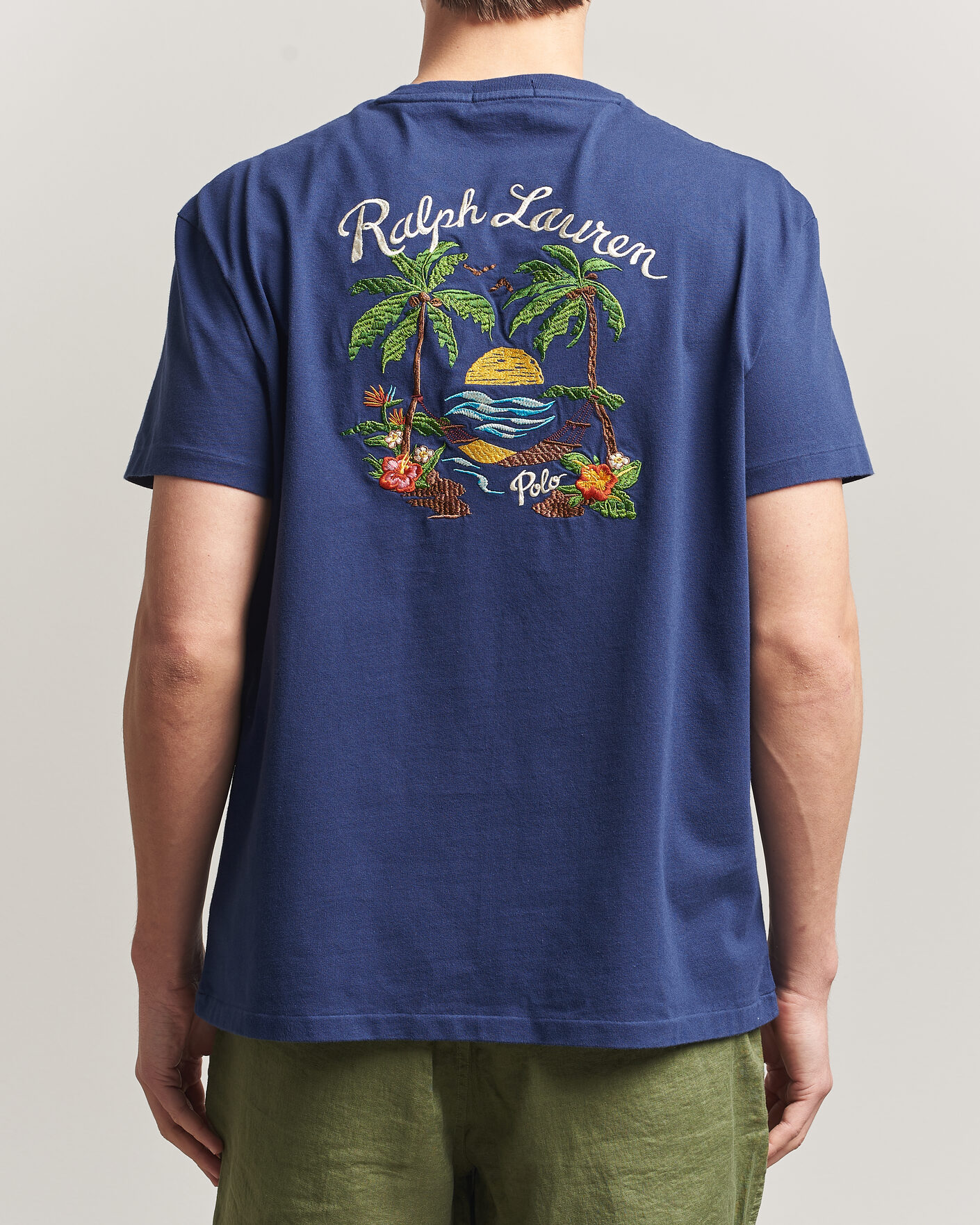 Herre | T-Shirts | Polo Ralph Lauren | Jersey Printed T-Shirt Dark Cobalt