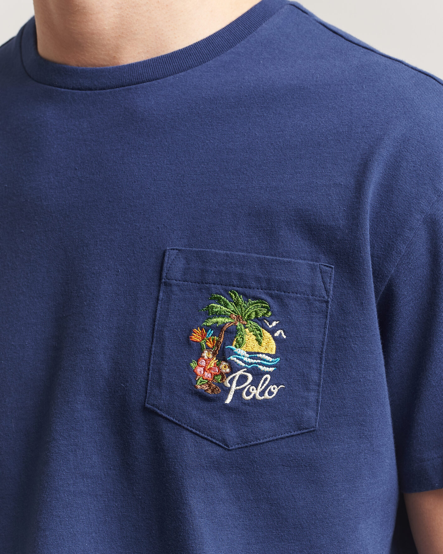 Herre | T-Shirts | Polo Ralph Lauren | Jersey Printed T-Shirt Dark Cobalt
