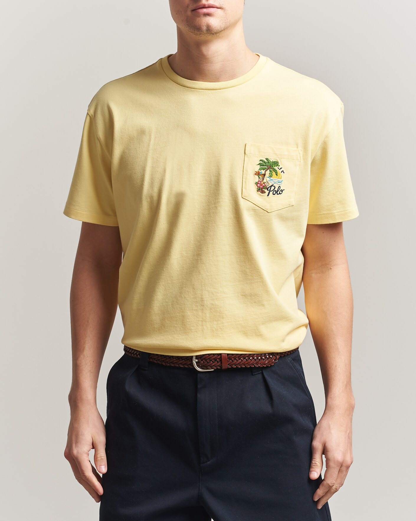 Herre | T-Shirts | Polo Ralph Lauren | Jersey Printed T-Shirt Resort Gold