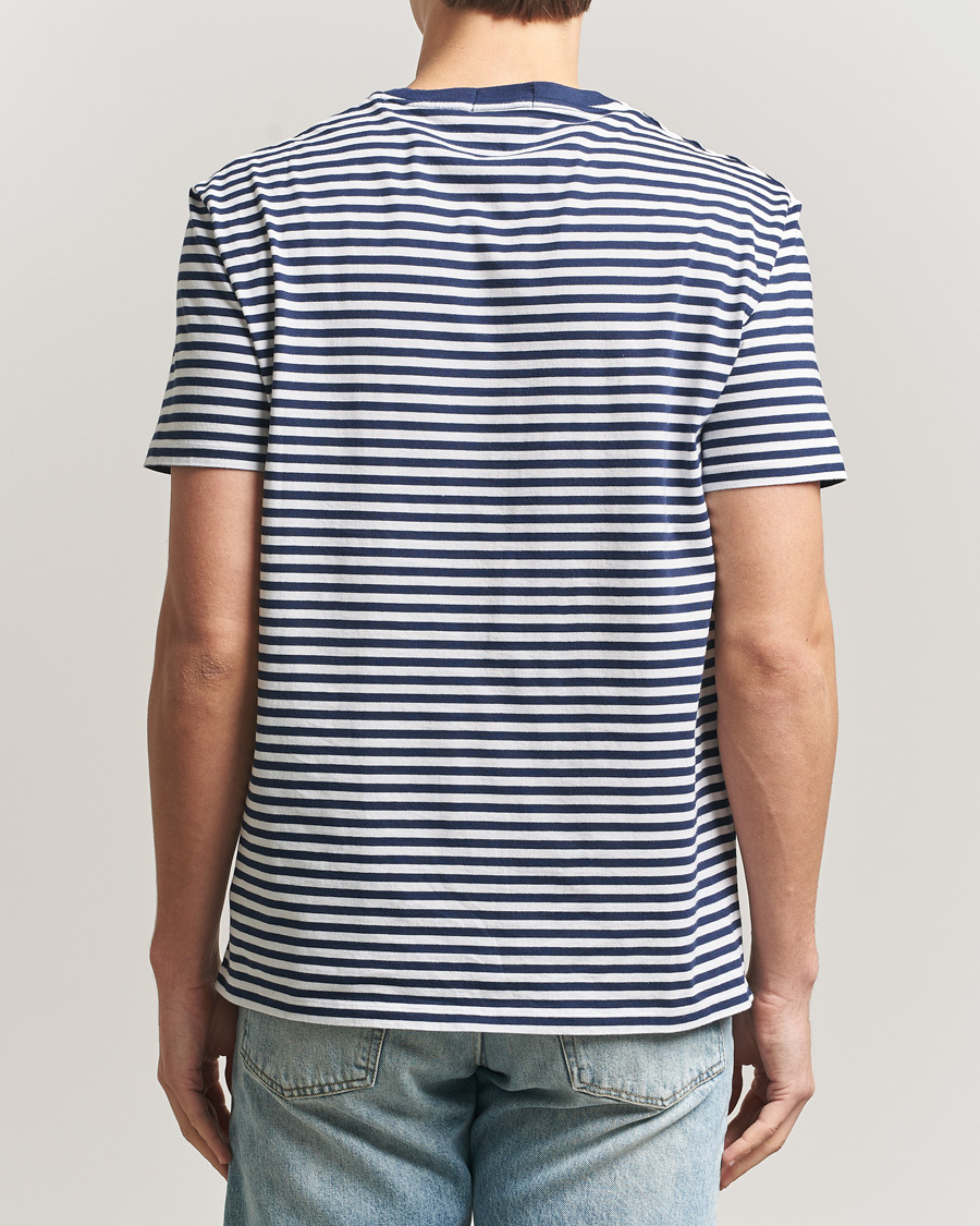 Herre | T-Shirts | Polo Ralph Lauren | Crew Neck Striped T-Shirt Newport Navy/White