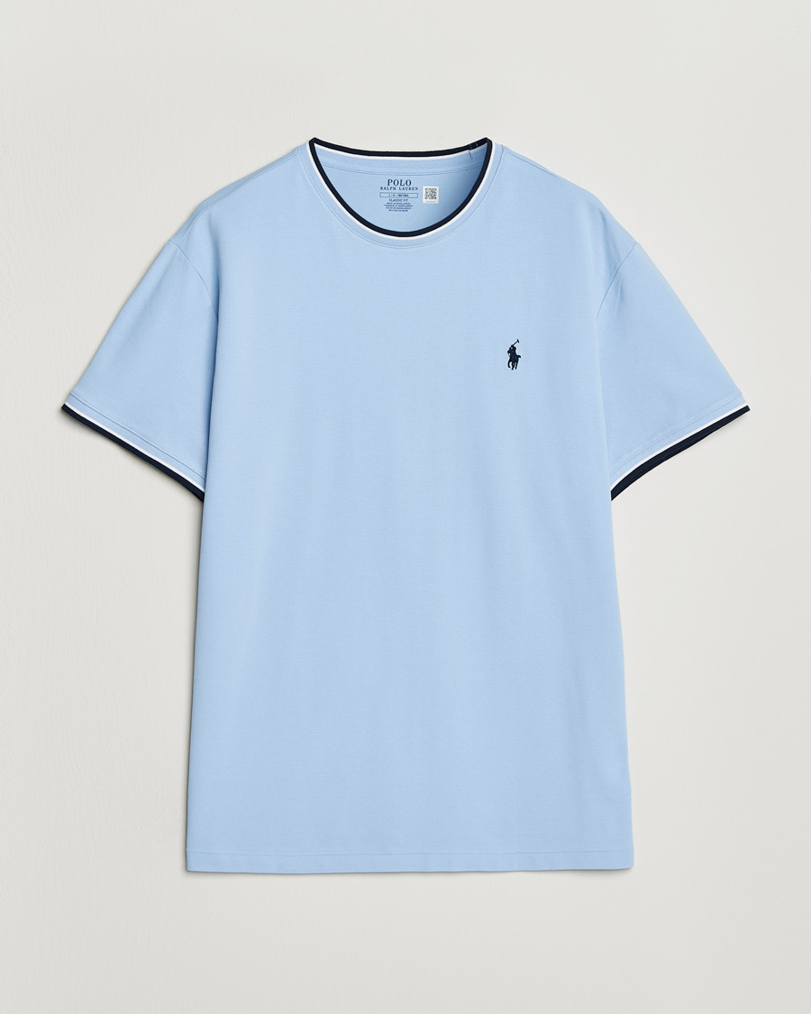 Herre | T-Shirts | Polo Ralph Lauren | Mesh Polo T-Shirt Office Blue