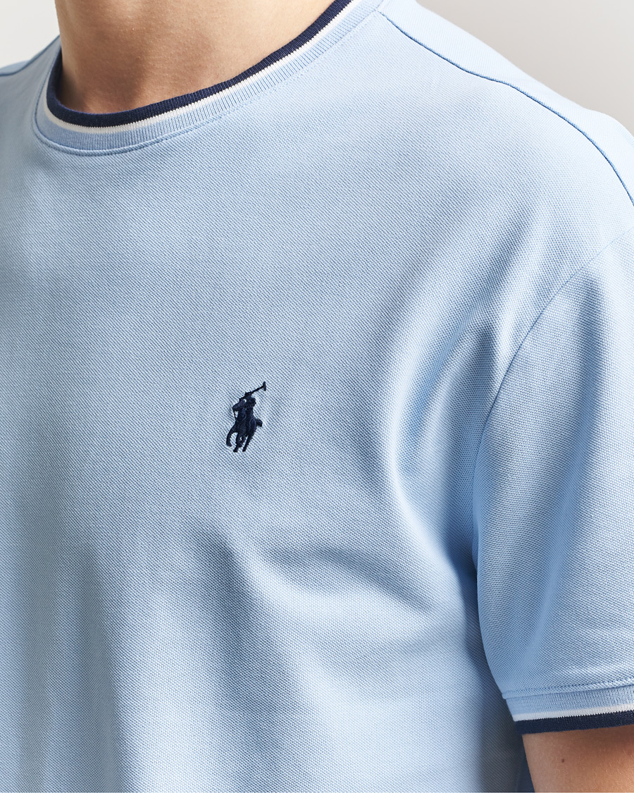 Herre | T-Shirts | Polo Ralph Lauren | Mesh Polo T-Shirt Office Blue