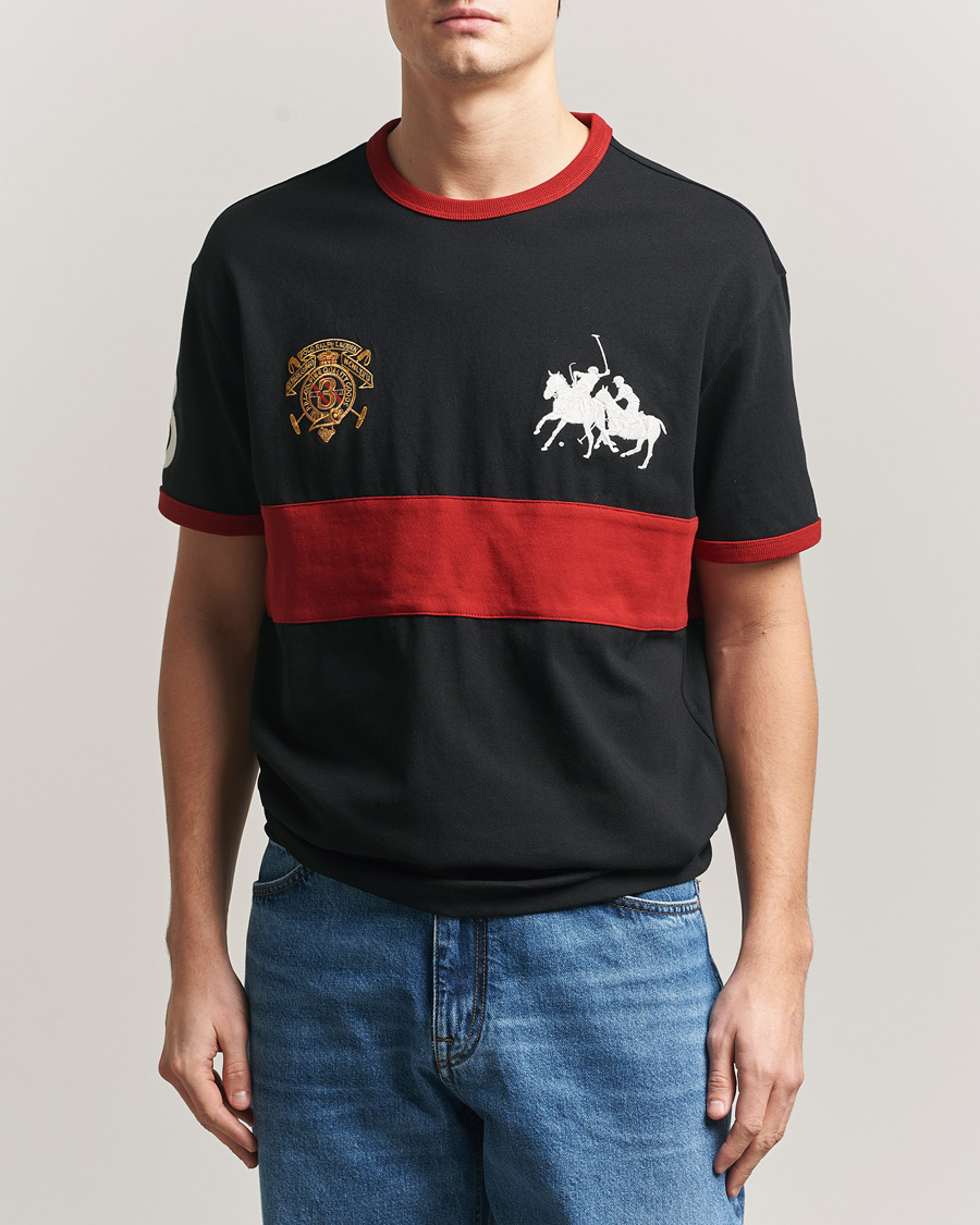 Herre | T-Shirts | Polo Ralph Lauren | Jersey Logo T-Shirt Polo Black/Sweet Tomato