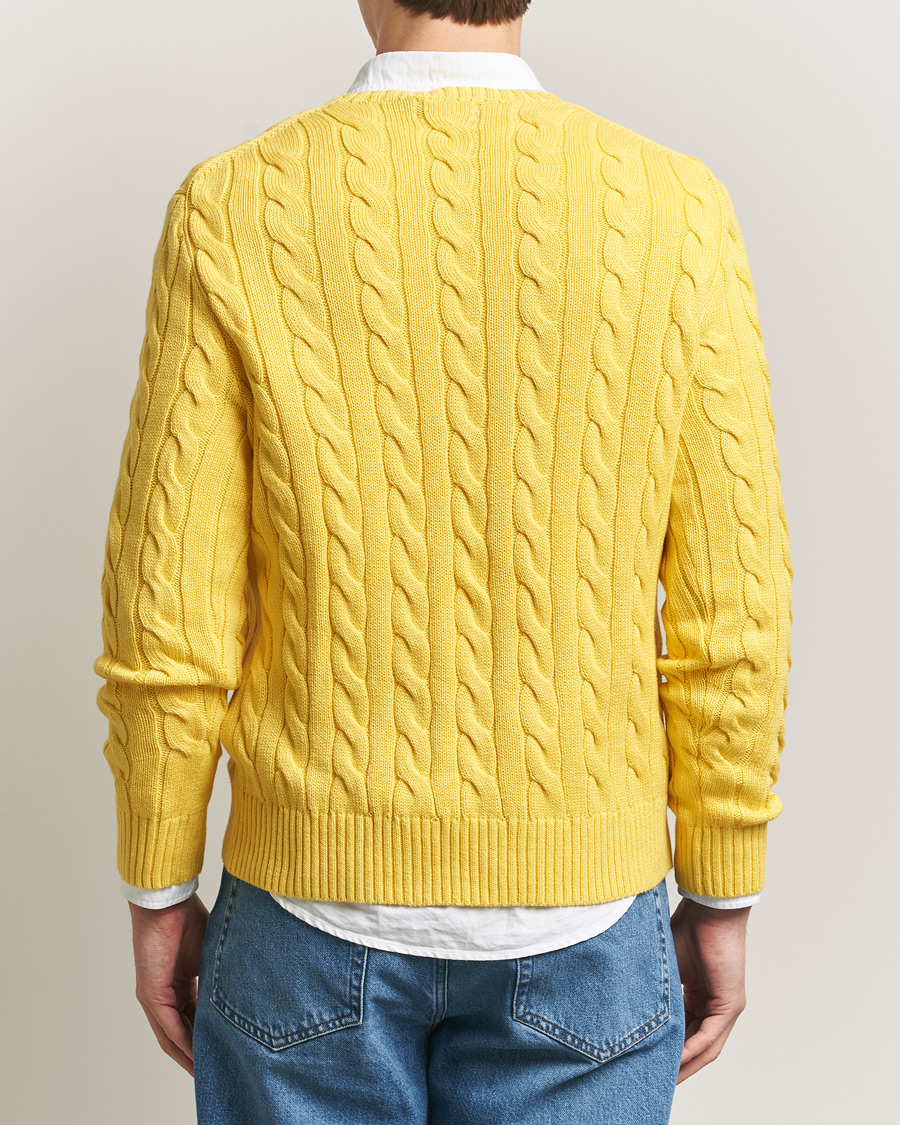 Herre | Trøjer | Polo Ralph Lauren | Cotton Cable Pullover Sunfish Yellow