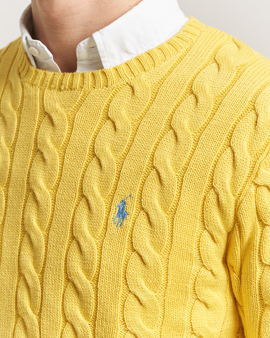 Herre | Trøjer | Polo Ralph Lauren | Cotton Cable Pullover Sunfish Yellow