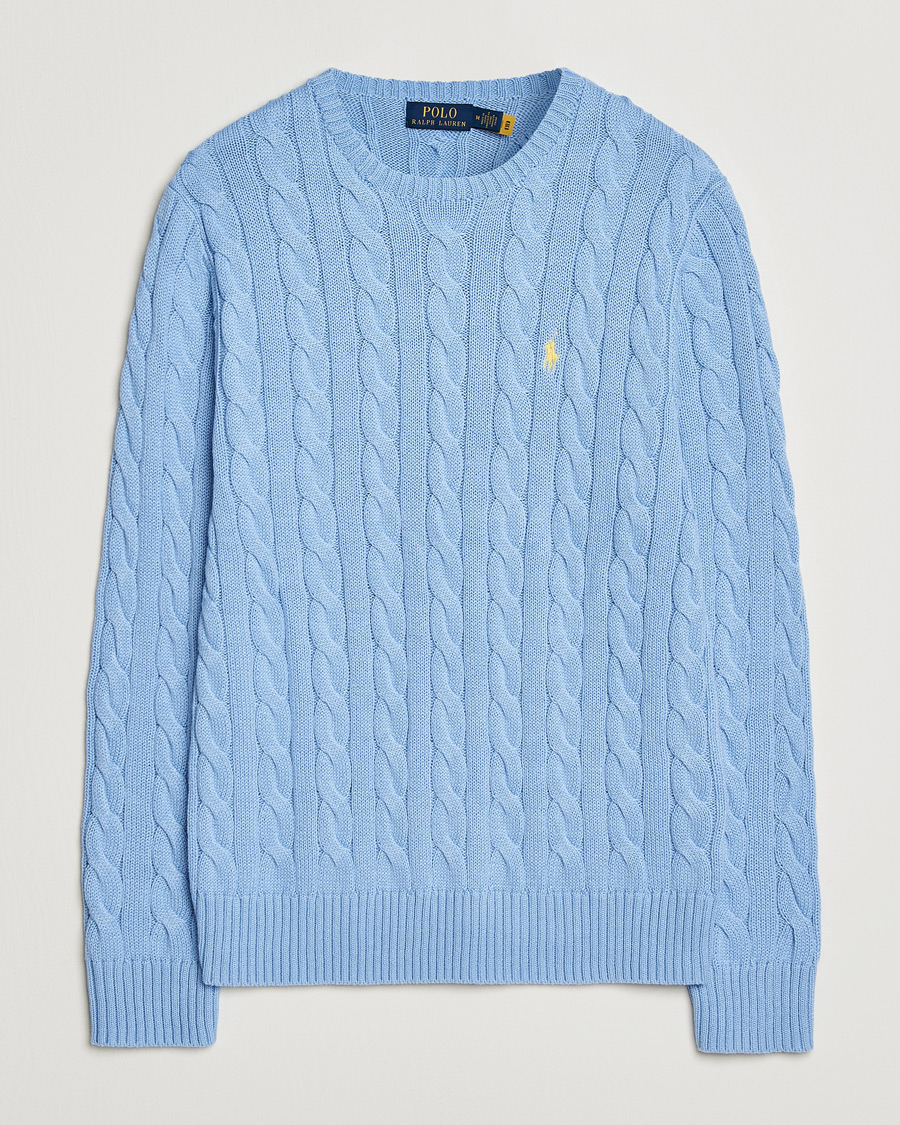 Herre | Trøjer | Polo Ralph Lauren | Cotton Cable Pullover Austin Blue