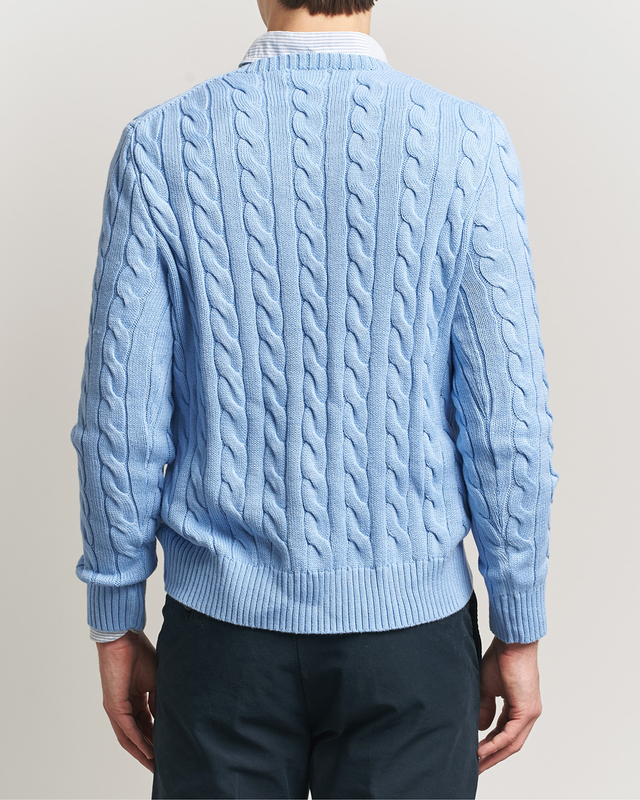 Herre | Trøjer | Polo Ralph Lauren | Cotton Cable Pullover Austin Blue